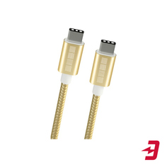 Кабель InterStep Type-C-Type-C, USB 2.0, 1 м, Gold (IS-DC-2TYPCUSNG-000B201)