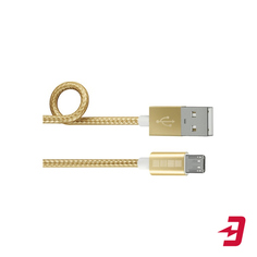 Кабель InterStep USB-microUSB, 2 м, Gold (IS-DC-MCUSBNYGL-200B201)