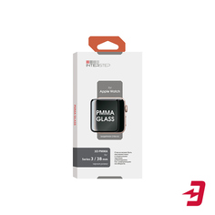 Защитное стекло с рамкой 3D InterStep PMMA Apple Watch S3 38mm (IS-TG-APWA38PM3-000B201)