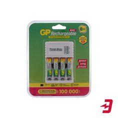 Зарядное устройство GP + аккумуляторы GP USB + 4 аккумулятора АA A(HR03) 1000mAh (GP 100AAAHC/CPB-2CR4)