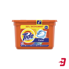 Капсулы для стирки TIDE All in 1 Pods Color, 18 капсул
