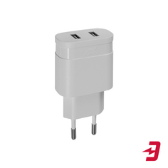 Сетевое зарядное устройство RIVACASE 2xUSB 2,4A (PS4122 W00)