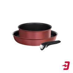 Набор посуды Tefal L6598772 Ingenio Chef Red, 3 предмета