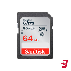 Карта памяти SanDisk Ultra SDXC 64Gb UHS-I U1 Class10 (SDSDUNC-064G-GN6IN)