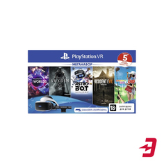 Шлем виртуальной реальности PlayStation VR + Words VR + The Elder Scrolls V Skyrim VR + Astrobot Rescue Mission VR + Resident Evil: Biohazard VR + Everybody’s Golf VR (CUH-ZVR2)