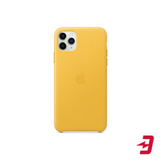 Чехол Apple Leather Case для iPhone 11 Pro Max Meyer Lemon (MX0A2ZM/A)