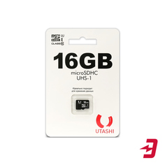 Карта памяти Utashi microSDHC 16GB Сlacc 10 UHS-I (UT16GBSDCL10-00)