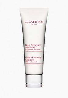 Средство для снятия макияжа Clarins с экстрактом хлопка для нормальной или комбинированной кожи, Doux Nettoyant Moussant, 125 мл