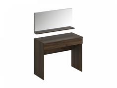 Туалетный столик с зеркалом uno (ogogo) коричневый 100x78x45 см.