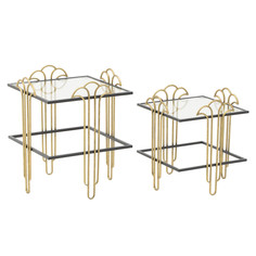 Комплект столиков avignon (2 шт) (to4rooms) золотой 45x58x45 см.