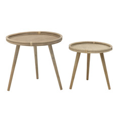 Комплект столиков beringen (2 шт) (to4rooms) бежевый 55 см.