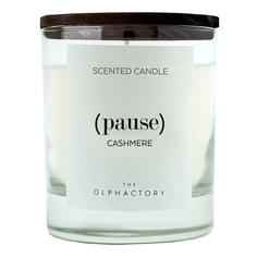 Свеча ароматическая тhe olphactory pause black кашемир 40 ч (ambientair) белый 9 см.