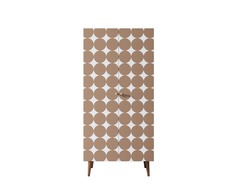 Шкаф двухстворчатый berber (etg-home) коричневый 80x170x50 см.