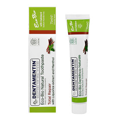 Паста зубная DENTAMENTIN ECO BIO для восстановления зубной эмали с экстрактом лакрицы 75 мл