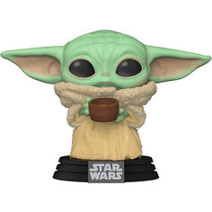Фигурка Funko POP! Bobble: Star Wars: Mandalorian: Малыш Йода с чашкой, 49933
