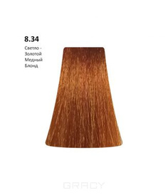Domix, Перманентная крем-краска Picasso Colour Range без аммиака (76 оттенков) 8.34 Light Gold Copepr Blond/Светло-золотой Медный Блондин BB One
