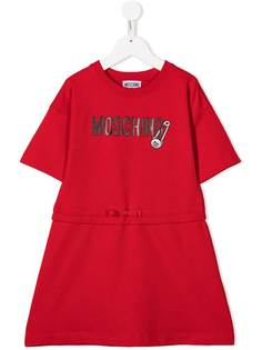 Moschino Kids платье-футболка с логотипом