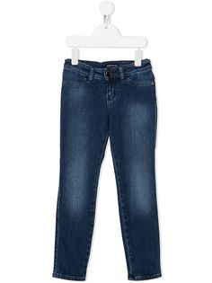 Emporio Armani Kids джинсы с эффектом потертости