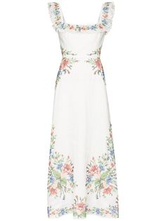 Zimmermann платье макси Juliette с цветочным принтом