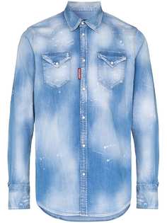 Dsquared2 рубашка Western с эффектом потертости