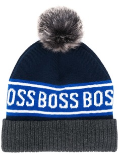 BOSS Kidswear шапка бини с логотипом