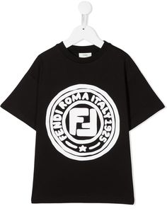 Fendi Kids футболка с логотипом