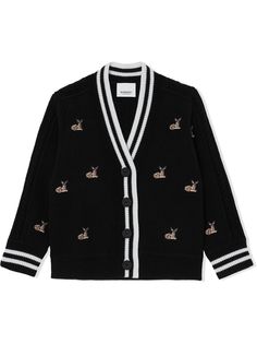 Burberry Kids кардиган с вышивкой Deer