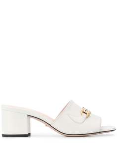 Gucci мюли с пряжкой Interlocking G Horsebit