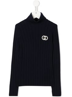 Gucci Kids джемпер с вышивкой GG