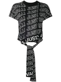 Just Cavalli футболка с графичным принтом и завязками