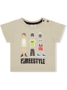 Fendi Kids футболка с принтом FFreestyle