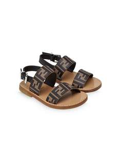 Fendi Kids сандалии с тисненым логотипом FF