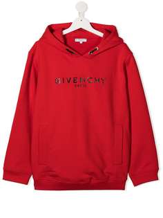 Givenchy Kids толстовка с капюшоном и тисненым логотипом