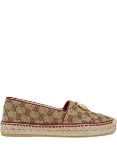 Gucci стеганые эспадрильи с декором Double G