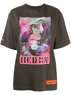 Heron Preston футболка с принтом Heron