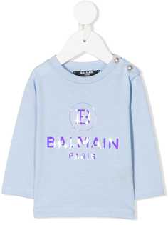 Balmain Kids футболка с логотипом