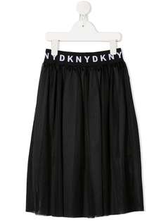 Dkny Kids юбка со складками и логотипом