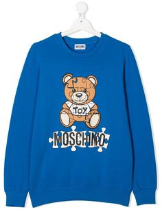 Moschino Kids свитер с длинными рукавами и принтом