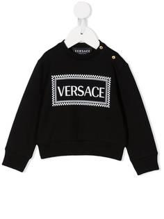 Versace Kids толстовка с логотипом