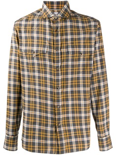 Brunello Cucinelli клетчатая рубашка на пуговицах