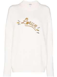 LOEWE джемпер с декорированным логотипом