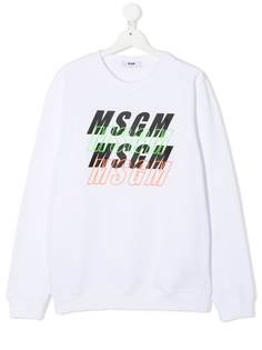 Msgm Kids свитер с логотипом