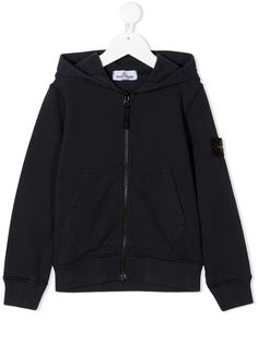 Stone Island Junior куртка с капюшоном и нашивкой-логотипом