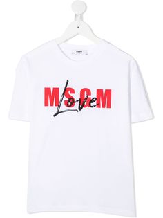 Msgm Kids футболка с логотипом