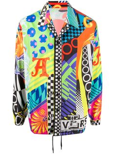 Versace куртка-рубашка с принтом Pop Temple