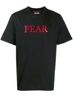 MSGM футболка с принтом Fear