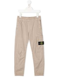Stone Island Junior брюки карго кроя слим с нашивкой-логотипом