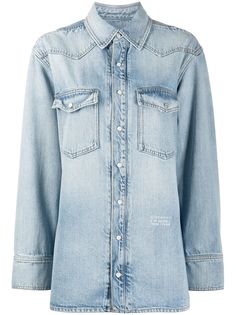 Givenchy джинсовая рубашка с накладными карманами