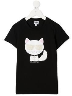 Karl Lagerfeld Kids футболка с графичным принтом