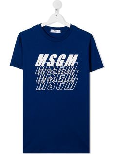 Msgm Kids футболка с логотипом